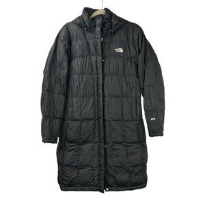 The North Face Womens M Black 600 Goose Down Long Coat Jacket Quilted Puffer